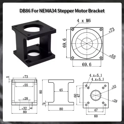 HOLDER STEPPER MOTOR  NEMA34 DB86