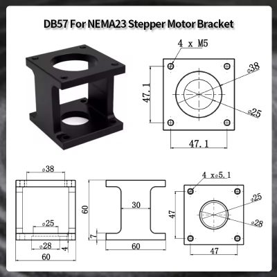 HOLDER STEPPER MOTOR  NEMA23 DB57